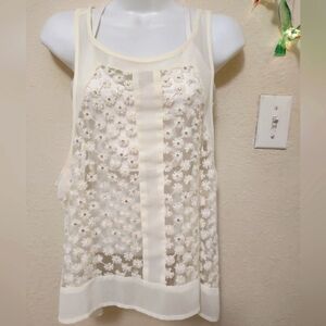 Elegant Cream Lace Women's Top
